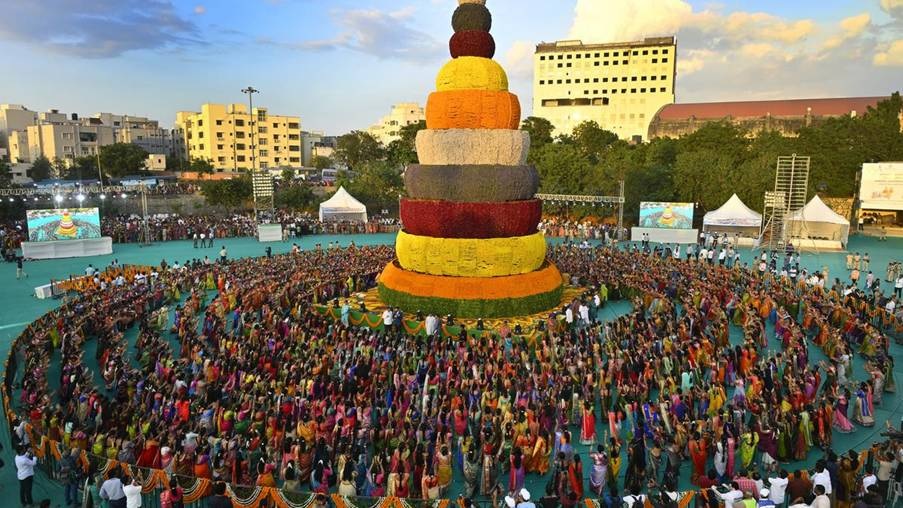 Telangana’s Bathukamma Festival earned international acclaim by setting two new Guinness World Records